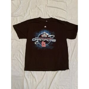 Men's St. Louis Cardinals Black T-Shirt World Series Champions 2011 Size XL